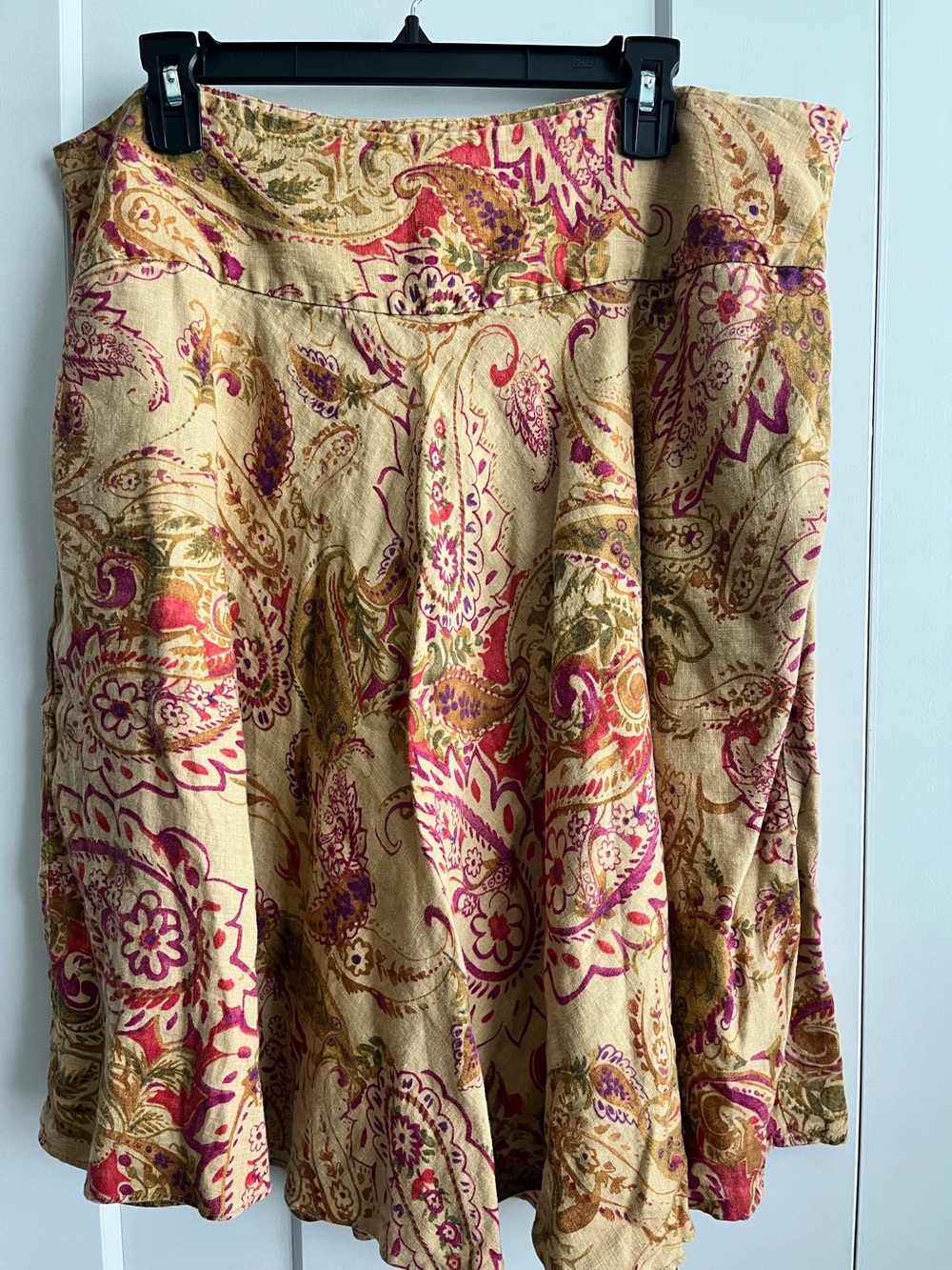 Lauren Ralph Lauren Beige Paisley Skirt Sz 16